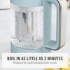 image:imageMartha Stewart Electric Kettle with Removable Stainless Steel Tea Infuser Glass Carafe17L 7 Cups Hot Water Boiler 4 Presets Keep Warm amp Auto ShutOff Cordless 360 Swivel Base Linen CreamSky Blue